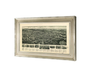 24" x 16" / Champagne Frame Cutler West Aero View Of Egg Harbor City New Jersey  State Of New Jersey