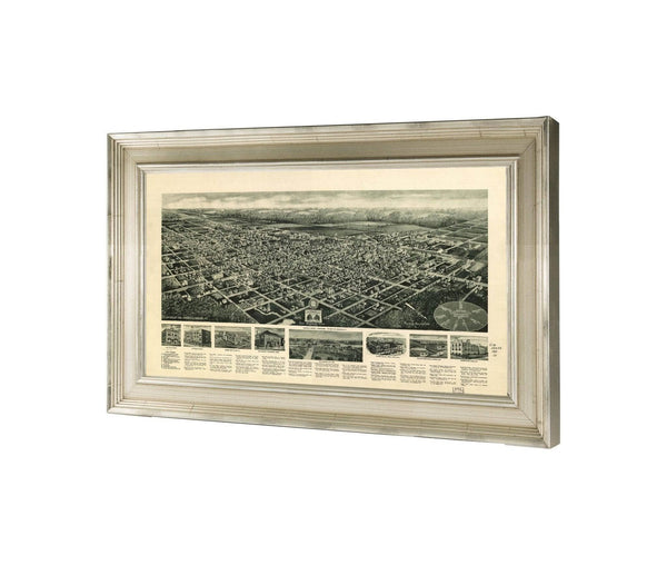 24" x 16" / Champagne Frame Cutler West Aero View Of Egg Harbor City New Jersey  State Of New Jersey