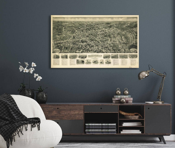 Cutler West Aero View Of Farmingdale Nassau County Long Island Ny 1925  State Of New York