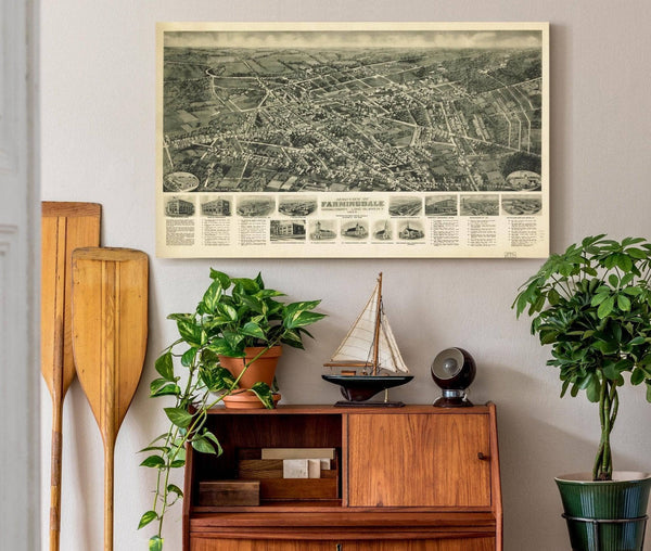 Cutler West Aero View Of Farmingdale Nassau County Long Island Ny 1925  State Of New York