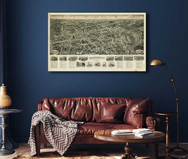 Cutler West Aero View Of Farmingdale Nassau County Long Island Ny 1925  State Of New York