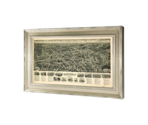 24" x 16" / Champagne Frame Cutler West Aero View Of Farmingdale Nassau County Long Island Ny 1925  State Of New York
