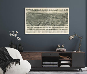 Cutler West Aero View Of Fitchburg Massachusetts 1915  State Of Massachusetts