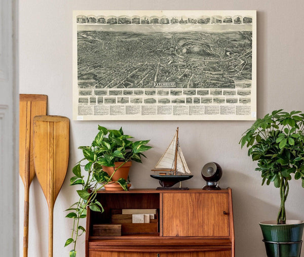 Cutler West Aero View Of Fitchburg Massachusetts 1915  State Of Massachusetts