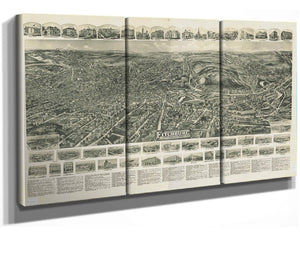 Cutler West Aero View Of Fitchburg Massachusetts 1915  State Of Massachusetts