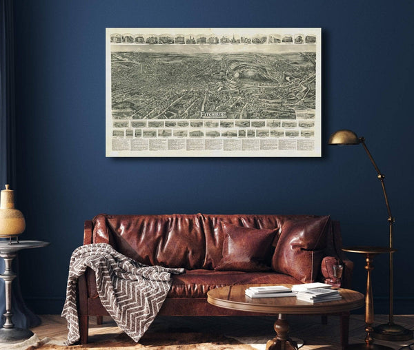 Cutler West Aero View Of Fitchburg Massachusetts 1915  State Of Massachusetts