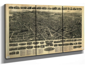 Cutler West Aero View Of Meriden Connecticut 1918  State Of Connecticut