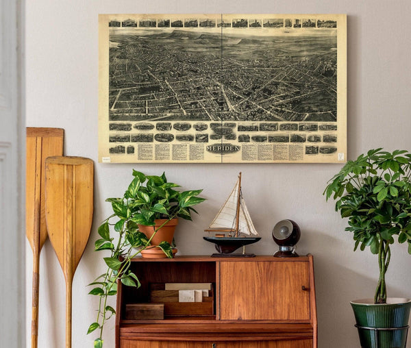 Cutler West Aero View Of Meriden Connecticut 1918  State Of Connecticut