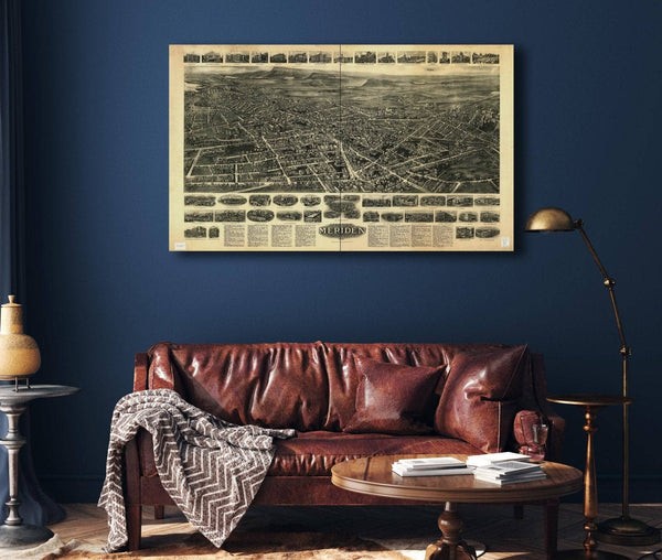 Cutler West Aero View Of Meriden Connecticut 1918  State Of Connecticut