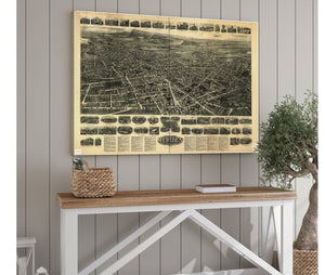 Cutler West Aero View Of Meriden Connecticut 1918  State Of Connecticut