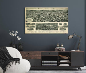 Cutler West Aero View Of Valley Stream Long Island 1924  State Of New York