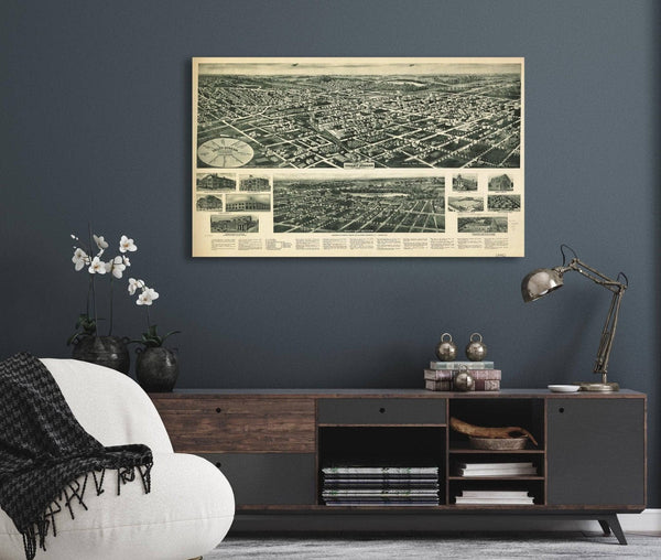 Cutler West Aero View Of Valley Stream Long Island 1924  State Of New York