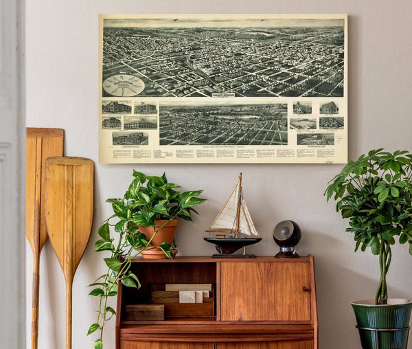 Cutler West Aero View Of Valley Stream Long Island 1924  State Of New York