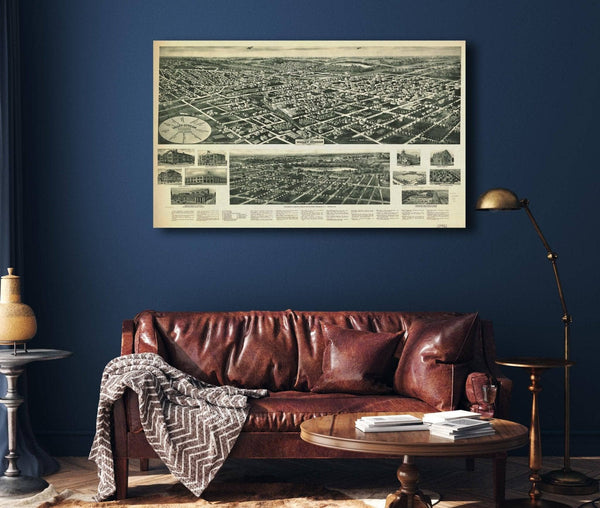 Cutler West Aero View Of Valley Stream Long Island 1924  State Of New York