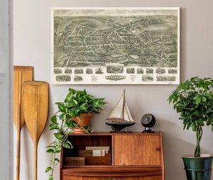 Cutler West Aero View Of Watertown Connecticut 1918  State Of Connecticut