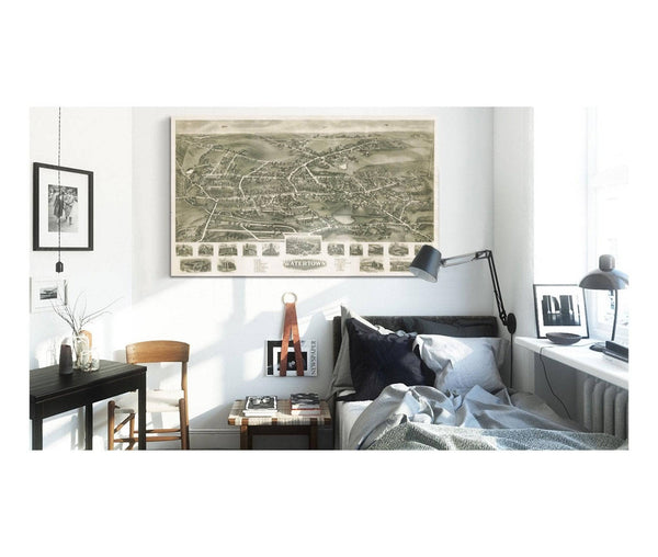 Cutler West Aero View Of Watertown Connecticut 1918  State Of Connecticut