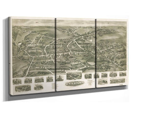 Cutler West Aero View Of Watertown Connecticut 1918  State Of Connecticut