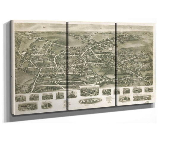 Cutler West Aero View Of Watertown Connecticut 1918  State Of Connecticut