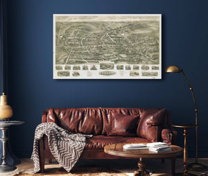 Cutler West Aero View Of Watertown Connecticut 1918  State Of Connecticut