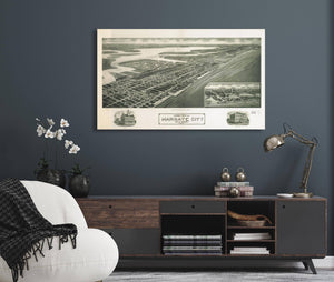 Cutler West Aeroview Of Margate City New Jersey 1925  State Of New Jersey