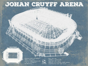 14" x 11" / Unframed Cutler West AFC Ajax FC Johan Cruyff Arena Soccer Print