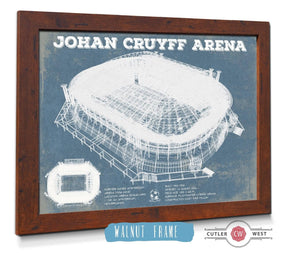 20" x 16" / Walnut Frame Cutler West AFC Ajax FC Johan Cruyff Arena Soccer Print