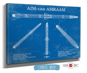 Cutler West AIM-120 AMRAAM Blueprint Vintage Missile Print