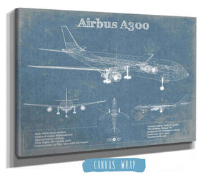 Cutler West Airbus A300 Vintage Aviation Blueprint Print