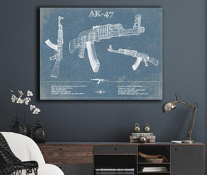 Cutler West AK-47 Blueprint Vintage Gun Print