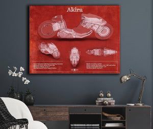 Cutler West Akira Blueprint Vintage Motorcycle Print