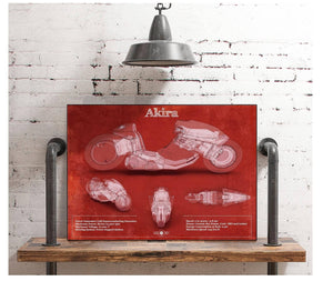 Cutler West Akira Blueprint Vintage Motorcycle Print