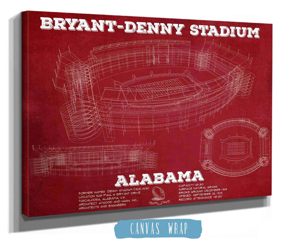 Cutler West Alabama Crimson Tide Stadium Art - Bryant-Denny Stadium Vintage Seating Chart