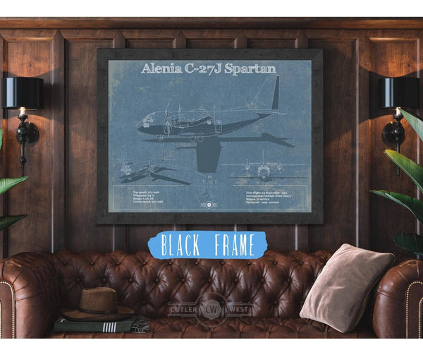 Cutler West Alenia C-27J Spartan Patent Blueprint Original Military Wall Art