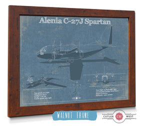 Cutler West Alenia C-27J Spartan Patent Blueprint Original Military Wall Art