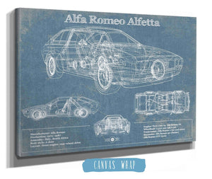 Cutler West Alfa Romeo Alfetta Bel Bel Air Sport Coupé Blueprint Vintage Auto Print