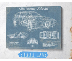 Cutler West Alfa Romeo Alfetta Bel Bel Air Sport Coupé Blueprint Vintage Auto Print