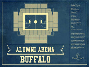 14" x 11" / Unframed Cutler West Alumni Arena Buffalo Bulls NCAA Vintage Basketball Print