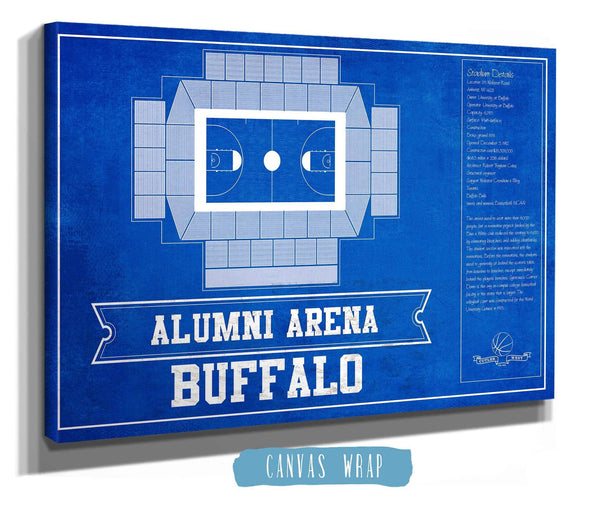 Cutler West Alumni Arena Buffalo Bulls Team Colors NCAA Vintage Basketball Print
