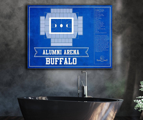 Cutler West Alumni Arena Buffalo Bulls Team Colors NCAA Vintage Basketball Print