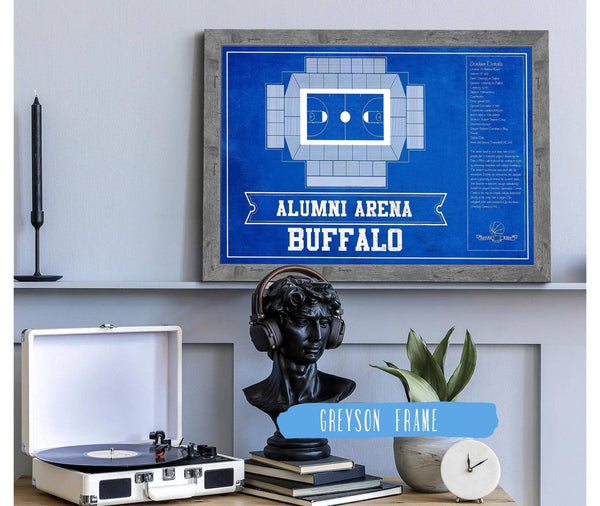 Cutler West Alumni Arena Buffalo Bulls Team Colors NCAA Vintage Basketball Print