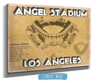 Cutler West Baseball Collection Los Angeles Angels - Angel Stadium Vintage Seating Chart Baseball Print