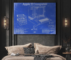 Cutler West Apple II Computer Vintage Blueprint Art