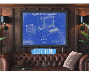 Cutler West Apple II Computer Vintage Blueprint Art