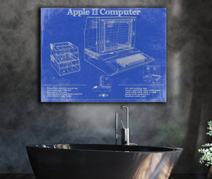 Cutler West Apple II Computer Vintage Blueprint Art