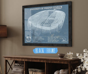20" x 16" / Black Frame Cutler West Arizona Cardinals University Of Phoenix Stadium Vintage Football Print