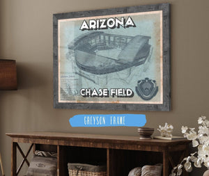 14" x 11" / Greyson Frame Cutler West Arizona Diamondbacks - Chase Field Vintage Baseball Fan Print