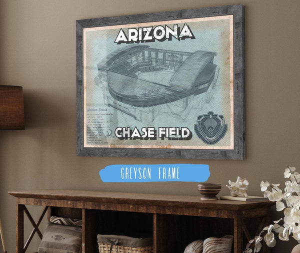 14" x 11" / Greyson Frame Cutler West Arizona Diamondbacks - Chase Field Vintage Baseball Fan Print