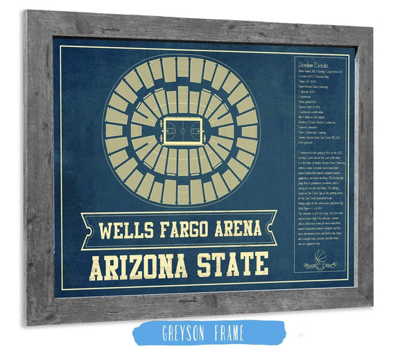 14" x 11" / Greyson Frame Cutler West Arizona State University Wells Fargo Arena