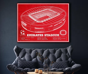 Cutler West Arsenal Football Club - Emirates Stadium Soccer Print