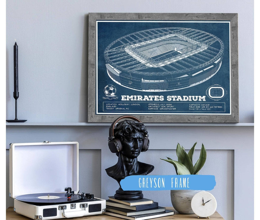 14" x 11" / Stretched Canvas Wrap Cutler West Arsenal Football Club Emirates Stadium Soccer Print